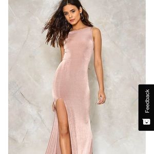 Pinkish silt gown, size small